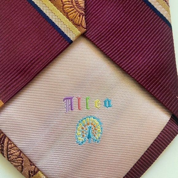 Set of 2 men's ties: Jos a Banks Reserve and Altea Milano both 100% silk - Picture 9 of 9